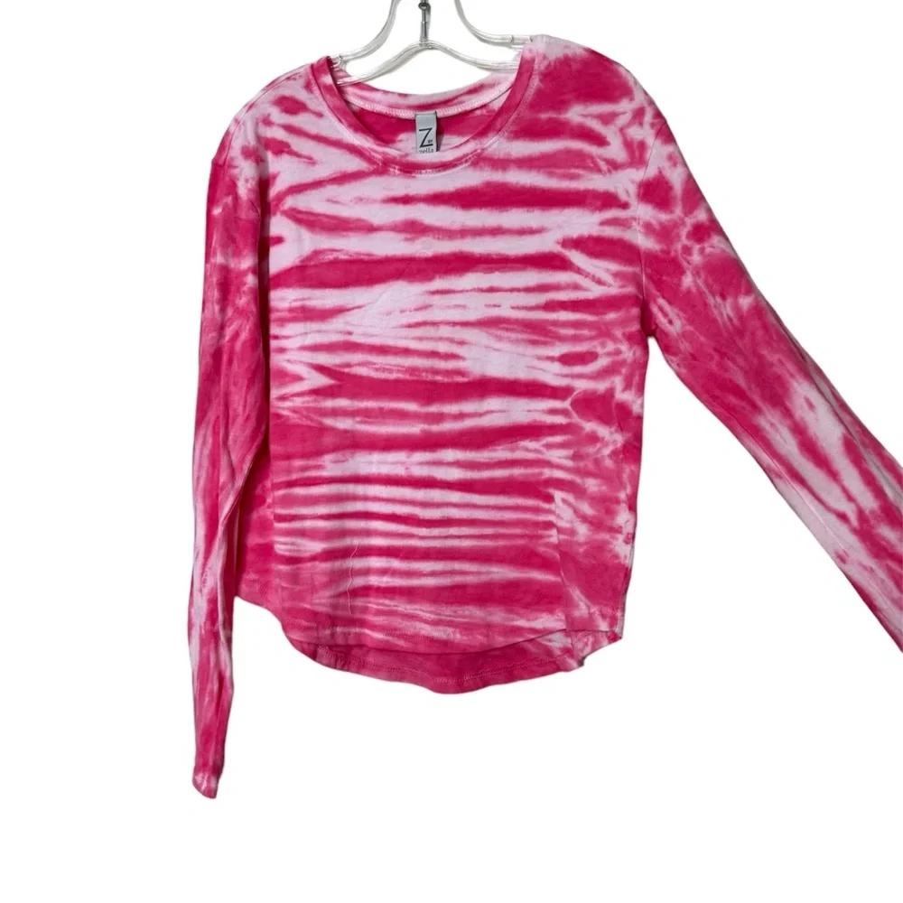 Z by Zella Girls Size 8/10 Long Sleeve Pink Tie Dye Shirt